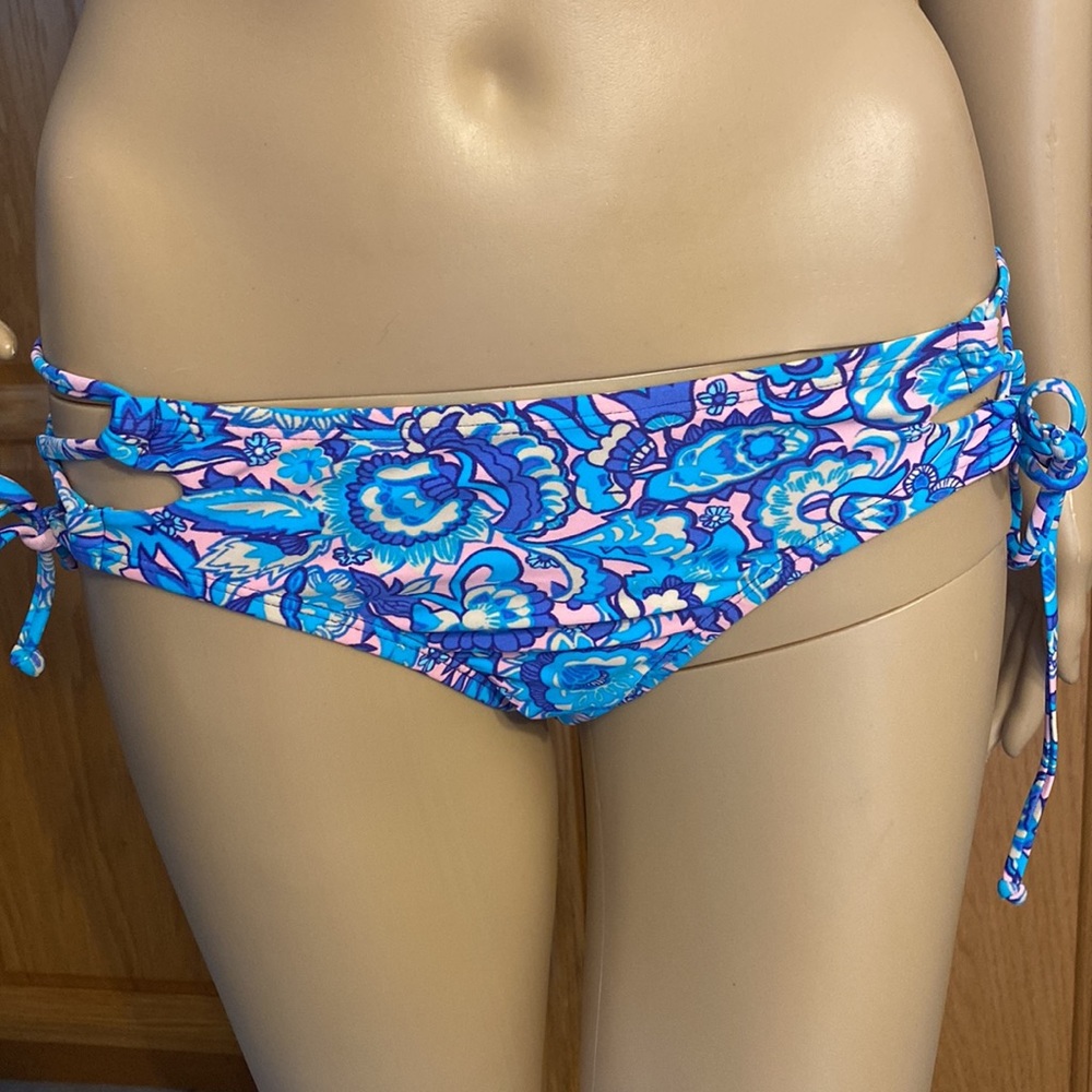 Xhilaration - hipster turquoise/purple and pink bikini bottom with side …